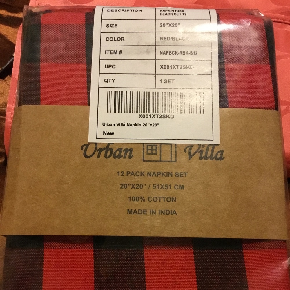 Urban Villa 12 pack napkin set